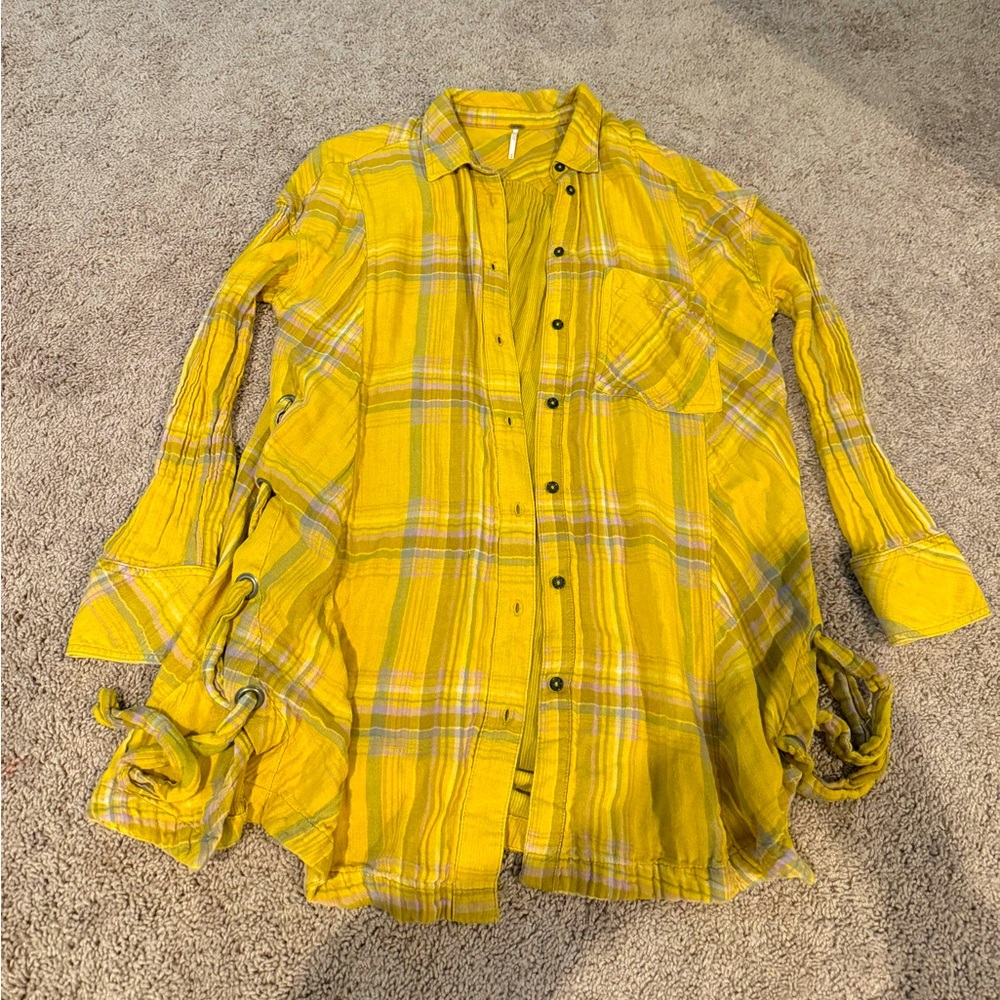 Free People over Sized Button Down